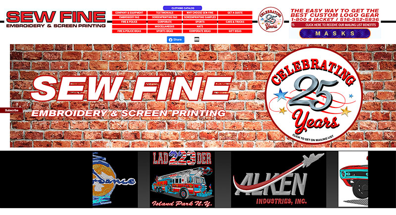web site home page